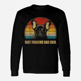 Vintage Best Frenchie Dad Ever Dog Lover For Father's Day Unisex Long Sleeve | Crazezy DE