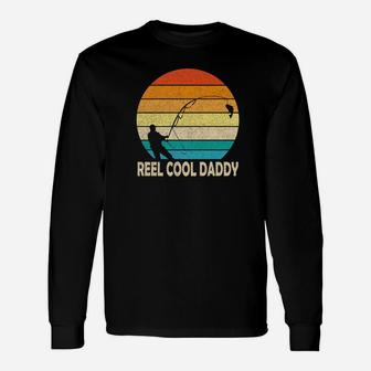 Vintage Fishing Reel Cool Daddy Fisher Happy Father Shirt Premium Unisex Long Sleeve | Crazezy AU