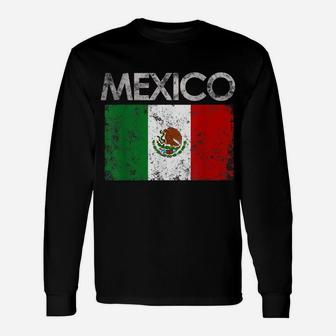 Vintage Mexico Mexican Flag Pride Gift Unisex Long Sleeve | Crazezy