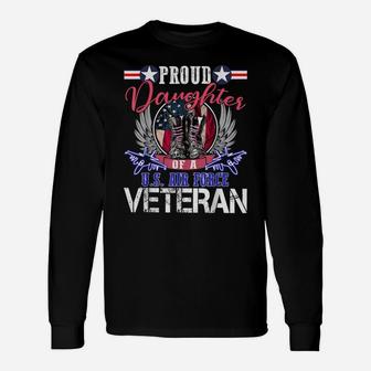 Vintage Proud Daughter Of A US Air Force Veteran Gift Unisex Long Sleeve | Crazezy