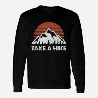 Vintage Take A Hike Outdoors Nature Hiking Lover Unisex Long Sleeve | Crazezy