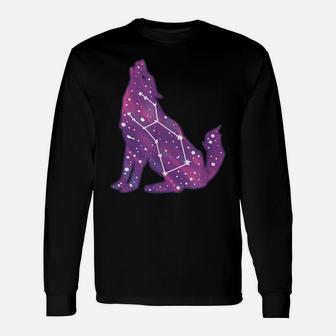 Wolf Constellation Astrophile And Nature Lover Unisex Long Sleeve | Crazezy
