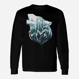 Wolf Howling I Wilderness Nature Wildlife Wolves Wolf Unisex Long Sleeve | Crazezy CA