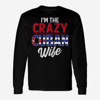 Womens Cuban Wife Gift Funny Cuba Husband Graphic Print Unisex Long Sleeve | Crazezy AU