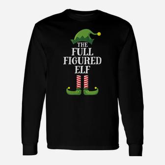 Womens Full Figured Elf Matching Family Group Christmas Party PJ Unisex Long Sleeve | Crazezy