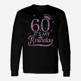 Womens It's My 60Th Birthday Queen 60 Years Old Shoes Crown Diamond Unisex Long Sleeve | Crazezy AU