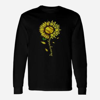 You Are My Sunshine Sunflower Softball Shirt Unisex Long Sleeve | Crazezy DE