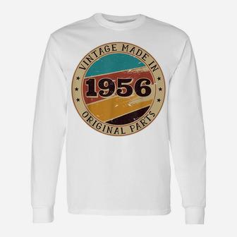 65Th Birthday Retro Vintage 65 Years Old Made In 1956 Gift Unisex Long Sleeve | Crazezy DE