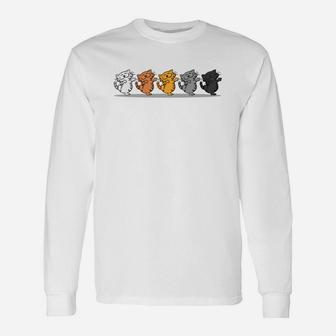 Adorable Cute Happy Funny Silly Line Dancing Cat Unisex Long Sleeve | Crazezy