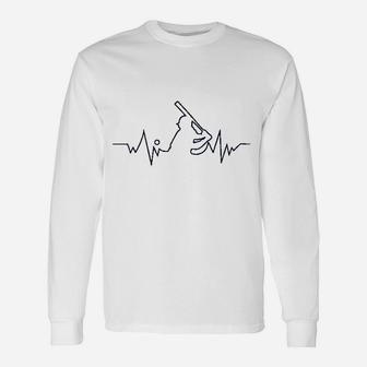 Baseball Heartbeat Cool Gift For Sport Lovers Unisex Long Sleeve | Crazezy