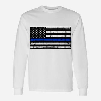 Be The Lion Not The Sheep Back The Blue Flag Police Sweatshirt Unisex Long Sleeve | Crazezy