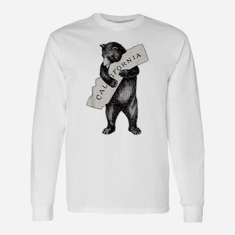 Bear Hug I Love California Shirt Art-Retro Vintage Cali Bear Unisex Long Sleeve | Crazezy UK