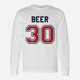 Beer 30 Athlete Uniform Jersey Funny Baseball Gift Graphic Unisex Long Sleeve | Crazezy AU