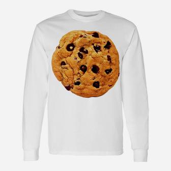 Chocolate Chip Cookie Costume Shirt Last Minute Lazy Party Unisex Long Sleeve | Crazezy