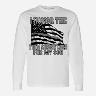 Corrections Officer Mom Dad Father Mother Flag Gift Unisex Long Sleeve | Crazezy