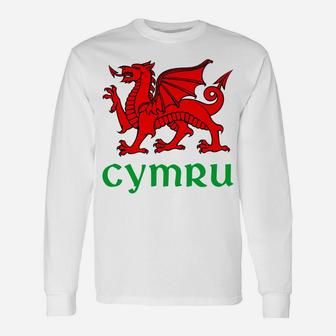 Cymru Welsh Pride Shirt Red Dragon Of Wales Flag Sweatshirt Unisex Long Sleeve | Crazezy