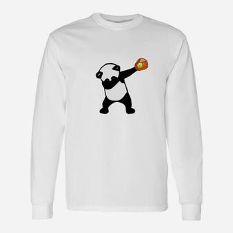 Dabbing Panda Bear Softball Baseball Glove Sport Tee Unisex Long Sleeve | Crazezy