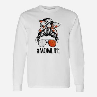 Dy Mom Life Volleyball Basketball Mothers Day Messy Bun Unisex Long Sleeve | Crazezy