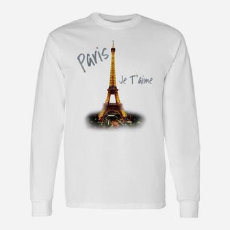 Eiffel Tower Paris Shirt Vintage I Love Paris France Shirt Unisex Long Sleeve | Crazezy DE
