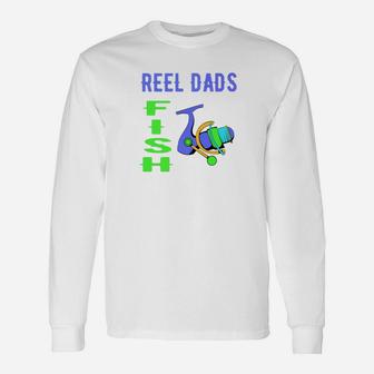 Fathers Day Fishing Reel Cool Dad Son Dads Fish Gift Premium Unisex Long Sleeve | Crazezy DE