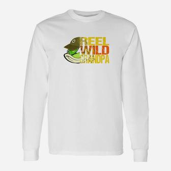 Fishing Reel Wild Grandpa Fathers Day Gift Husband Or Dad Premium Unisex Long Sleeve | Crazezy