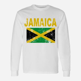 Flag Jamaica Tshirt Cool Jamaican Flags Travel Gift Top Tee Sweatshirt Unisex Long Sleeve | Crazezy UK