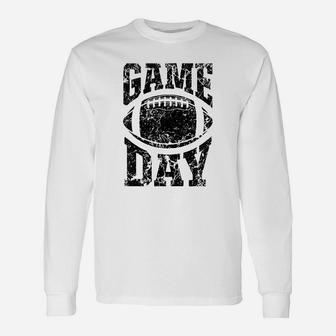 Football Game Day Funny Team Sports Gifts Men Women Vintage Unisex Long Sleeve | Crazezy CA