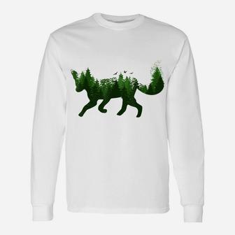 Fox Forest Nature Outdoor Hiking Camping Hunting Gift Unisex Long Sleeve | Crazezy UK