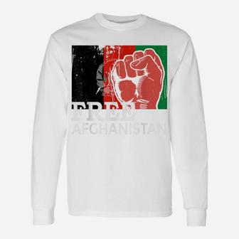Free Afghanistan Afghan Flag United State Veteran Support Unisex Long Sleeve | Crazezy