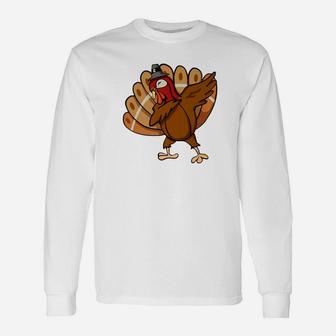 Funny Dabbing Dance Turkey Thanksgiving Gift Unisex Long Sleeve | Crazezy
