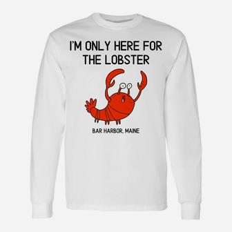 Funny Lobster Bar Harbor Maine Souvenir Gift Unisex Long Sleeve | Crazezy