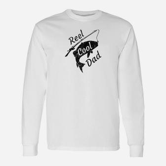 Funny Nature Lovers Gift Reel Cool Dad Fishing Unisex Long Sleeve | Crazezy