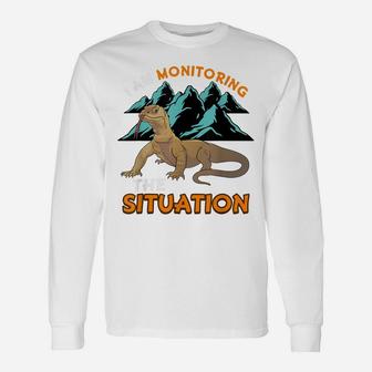 Funny Pet Monitor Lizard Gift Humor Graphic Reptile Unisex Long Sleeve | Crazezy