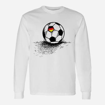 Germany Soccer Ball Flag Jersey - German Football Gift Unisex Long Sleeve | Crazezy
