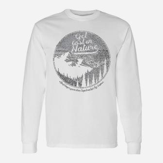 Get Lost In Nature Funny Camping Summer Vacay Campfire Unisex Long Sleeve | Crazezy