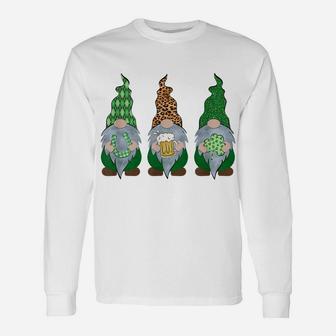 Gnome T Shirt Shamrock Lucky Womens St Patricks Day Unisex Long Sleeve | Crazezy
