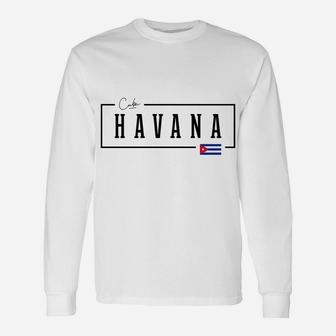 Havana City Cuba Cuban Flag Sweatshirt Unisex Long Sleeve | Crazezy DE