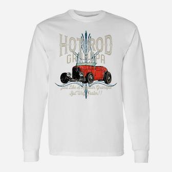Hot Rod Grandpa Just Like A Regular Dad But Way Faster Unisex Long Sleeve | Crazezy CA