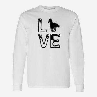 I Love Horse Horses Riding Racing Equestrian Gifts 2 Unisex Long Sleeve | Crazezy