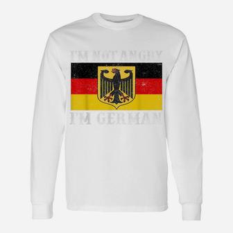 I'm Not Angry I'm German Funny Germany Flag Oktoberfest Gift Unisex Long Sleeve | Crazezy AU