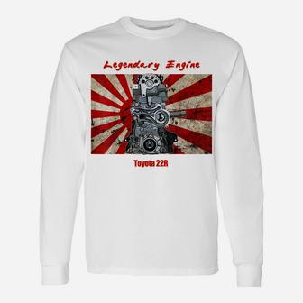 Legendary Auto Engines 22R 22RE Japan Flag Retro Car Truck Unisex Long Sleeve | Crazezy