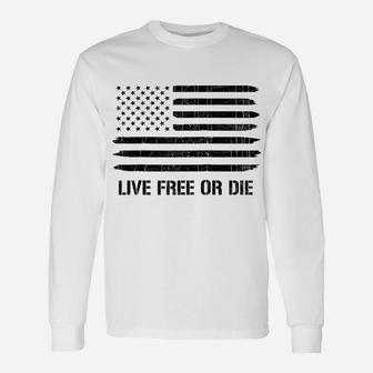 Live Free Or Die 2Nd Amendment American Flag Raglan Baseball Tee Unisex Long Sleeve | Crazezy