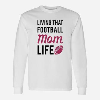 Living That Football Mom Life Athletic Gray Unisex Long Sleeve | Crazezy DE