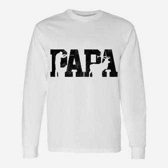 Mens Mens Hunting Papa - Father's Day Dad Deer Elk Hunter Gift Unisex Long Sleeve | Crazezy