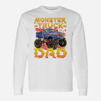 Mens Monster Truck Party Jam Rally Daddy Monster Truck Dad Unisex Long Sleeve | Crazezy