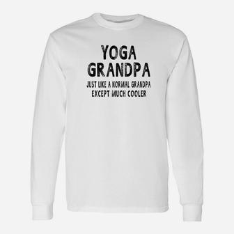 Mens Yoga Grandpa Fathers Day Gifts Grandpa Mens Unisex Long Sleeve | Crazezy