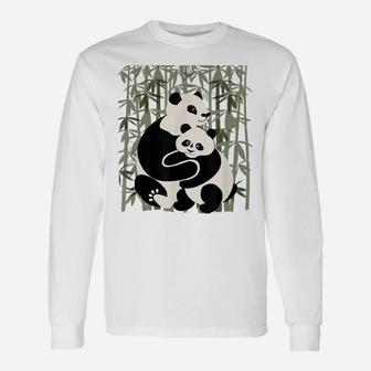 Mom, Dad And Baby Panda Bear Gift T Shirt, Family Panda Wear Unisex Long Sleeve | Crazezy