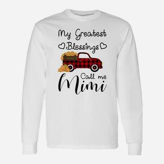 My Greatest Blessings Call Me Mimi Pumpkin Truck Unisex Long Sleeve | Crazezy