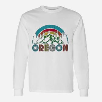 Oregon Mountains Outdoor Camping Hiking Gift Unisex Long Sleeve | Crazezy CA