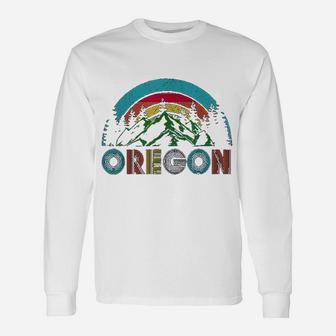 Oregon Mountains Outdoor Camping Hiking Gift Unisex Long Sleeve | Crazezy DE